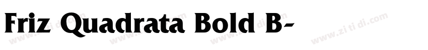Friz Quadrata Bold B字体转换